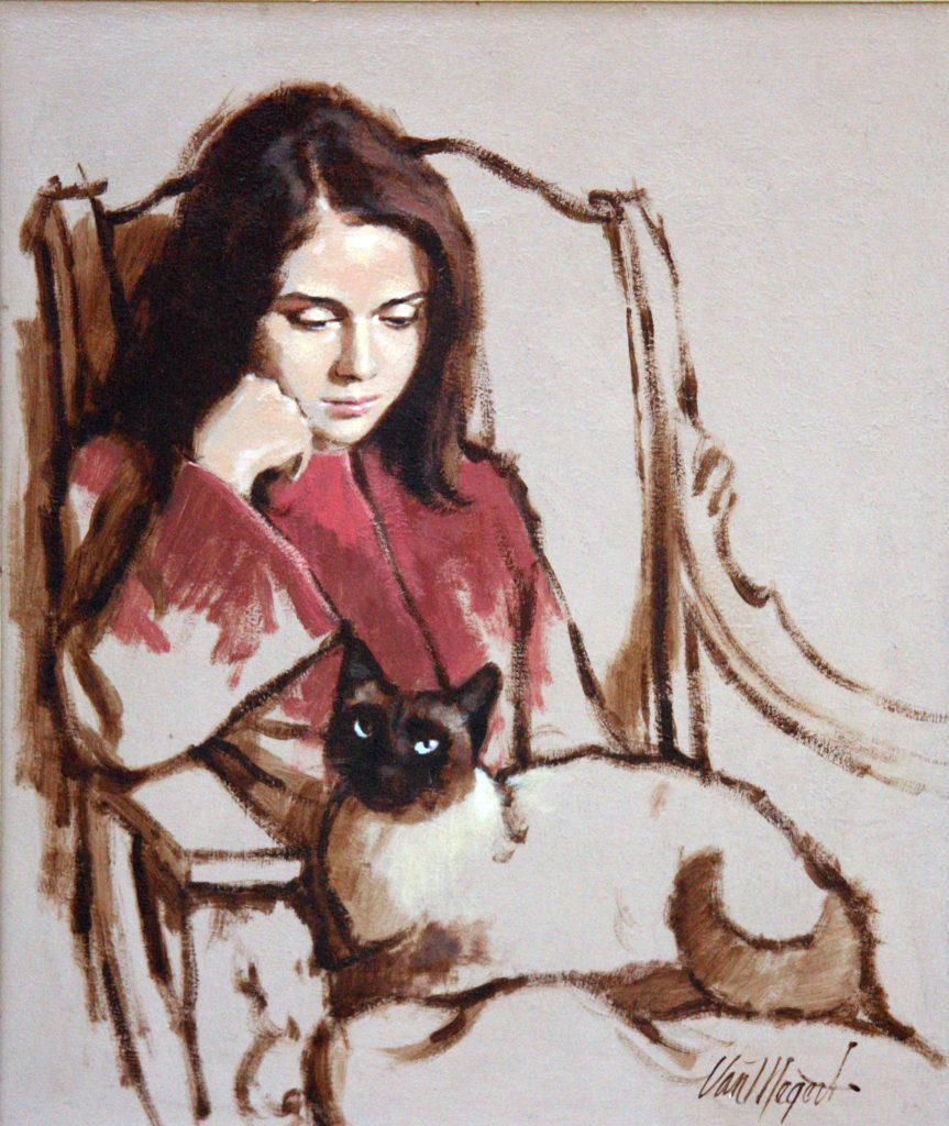 Bonnie with Cat - Commission