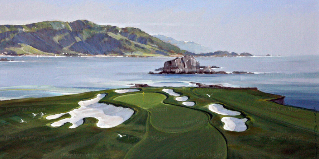 17th hole at Pebble Beach 18"x36" (Sold)