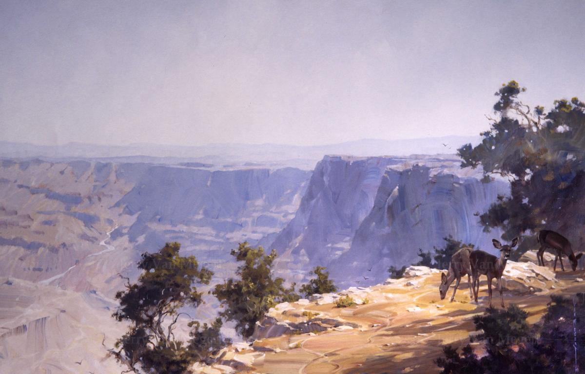 Grand Canyon with Deer 45"x70"