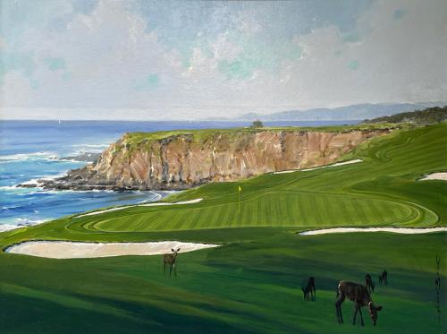 8th Hole at Pebble Beach 30"x40" (SOLD)